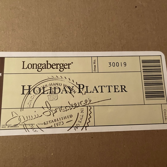 Brand new in box, Longaberger Holiday Platter - Picture 5 of 5